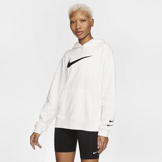 Hanorace Nike Sportswear Swoosh Dama Albi Negrii | FOVG-69718